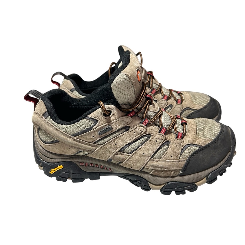 Merrell Tan, Black and Red Trail Hiking Shoes